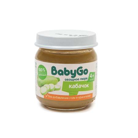 Пюре овощное Baby Go кабачок 80г с 4месяцев