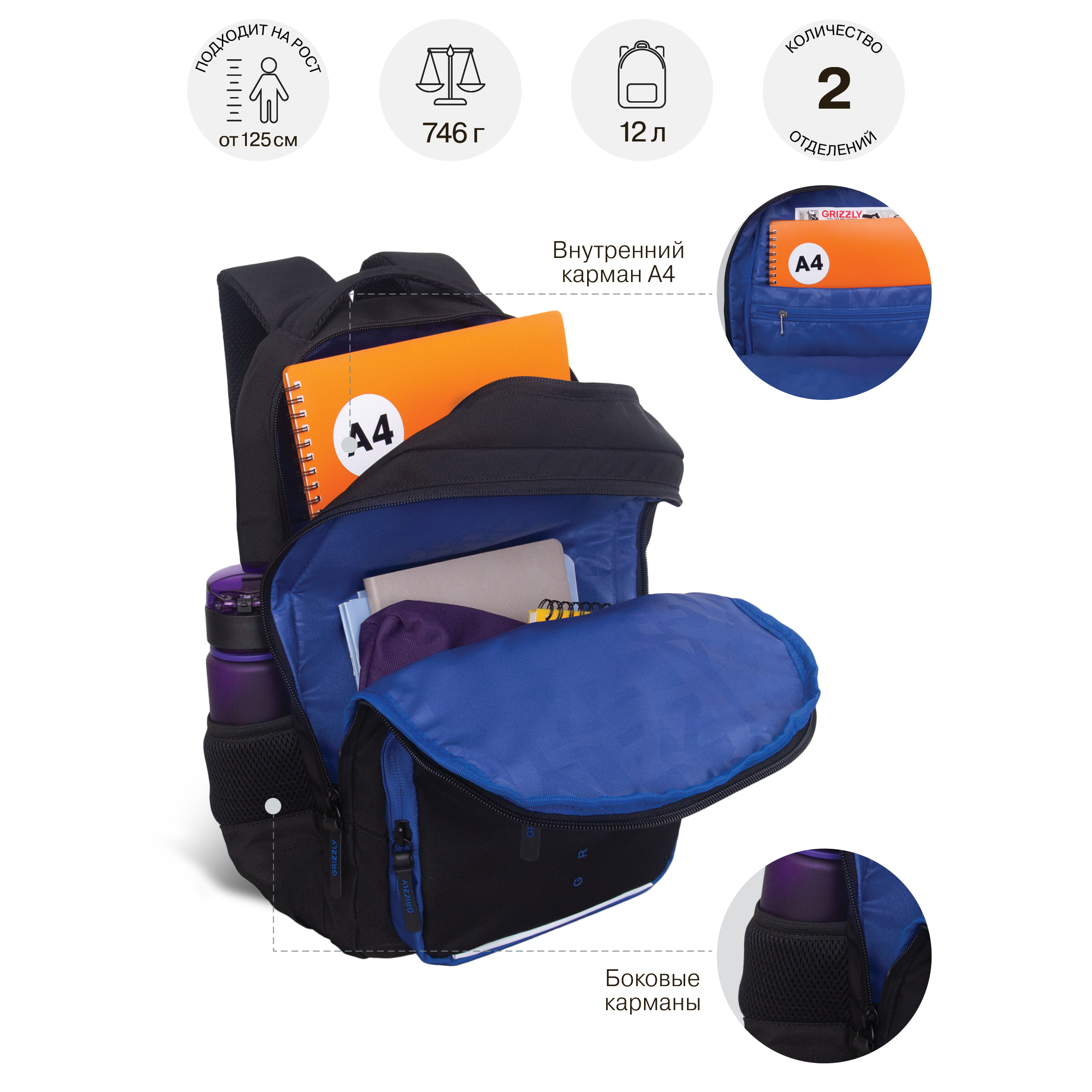 Рюкзак Grizzly для мальчика - фото 7