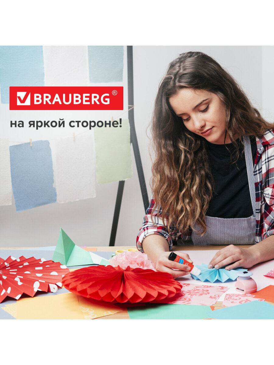 Бумага гофрированная Brauberg цветная упаковочная 10 рулонов 50х250см - фото 4