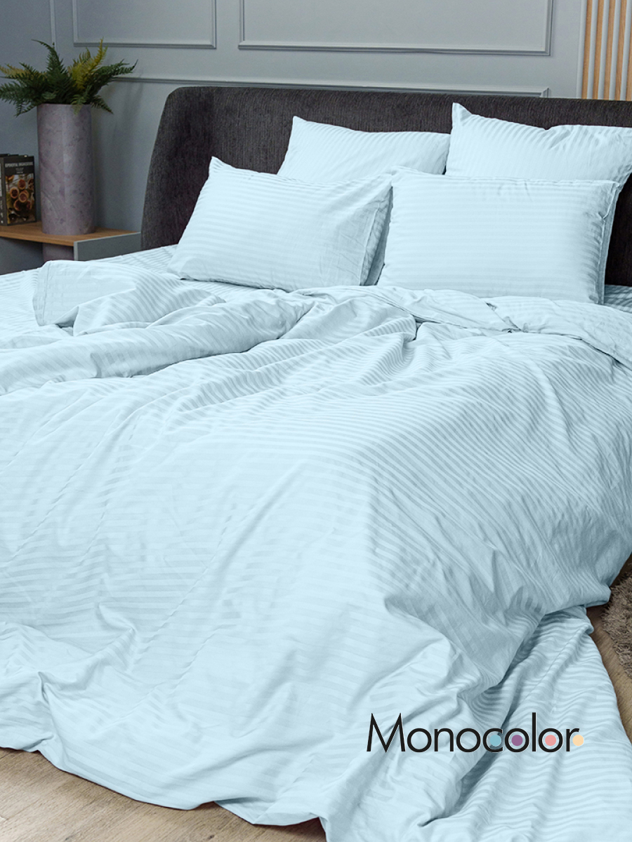 Комплект постельного белья Monocolor 6467 евро 6 предм. - фото 12