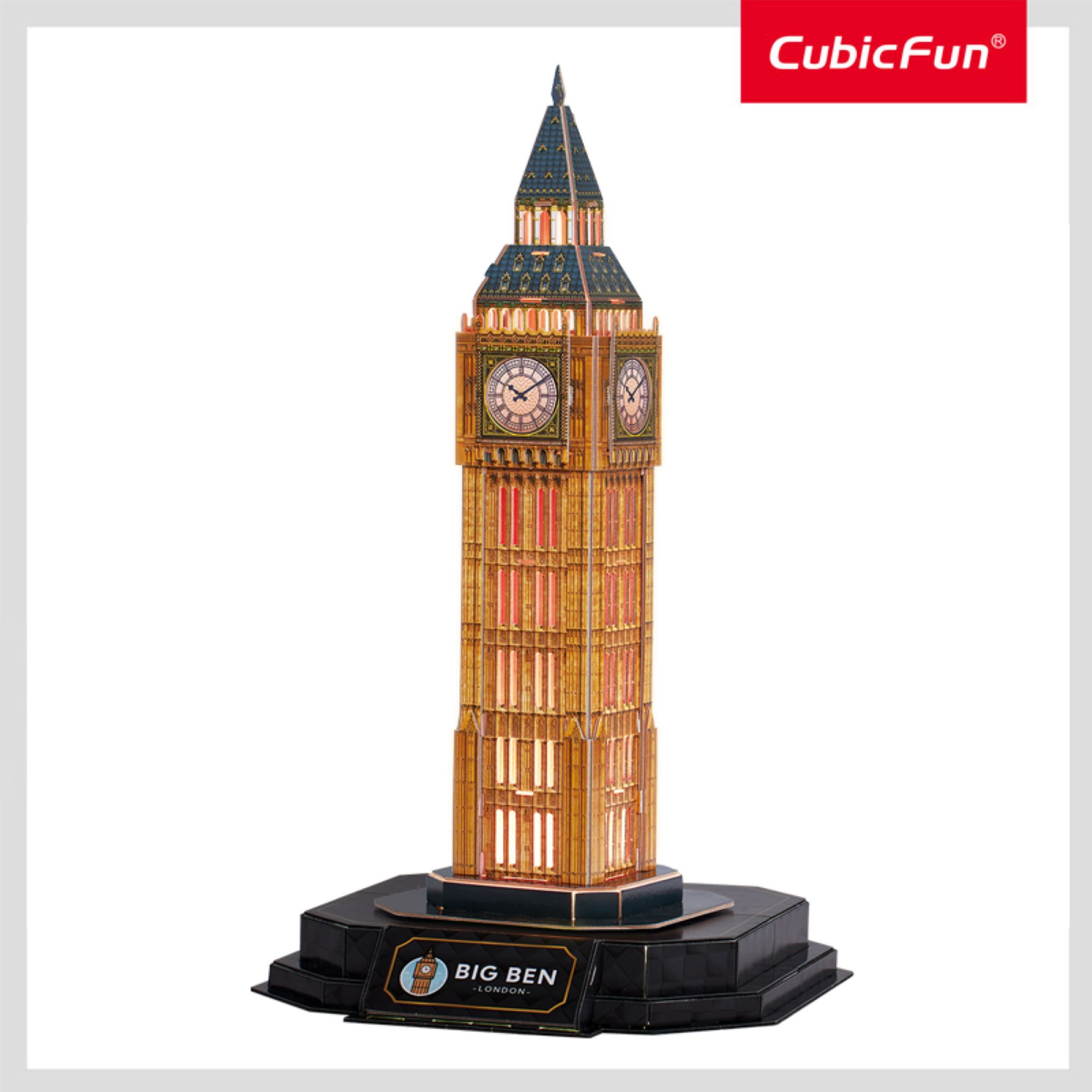 Пазл CubicFun Биг-Бен 32 детали LED 3D - фото 3
