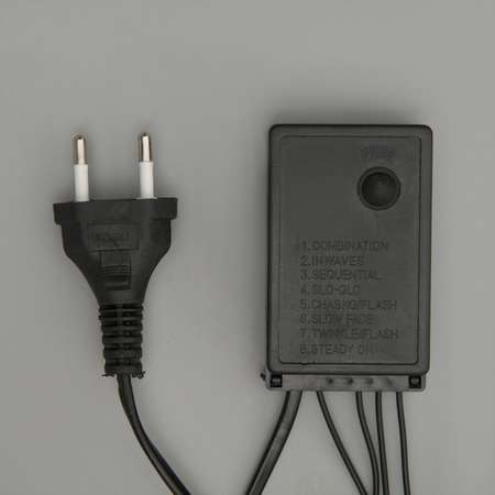 Гирлянда Luazon «Бахрома» IP44 тёмная нить 180 LED свечение тёплое белое 8 режимов 220 В