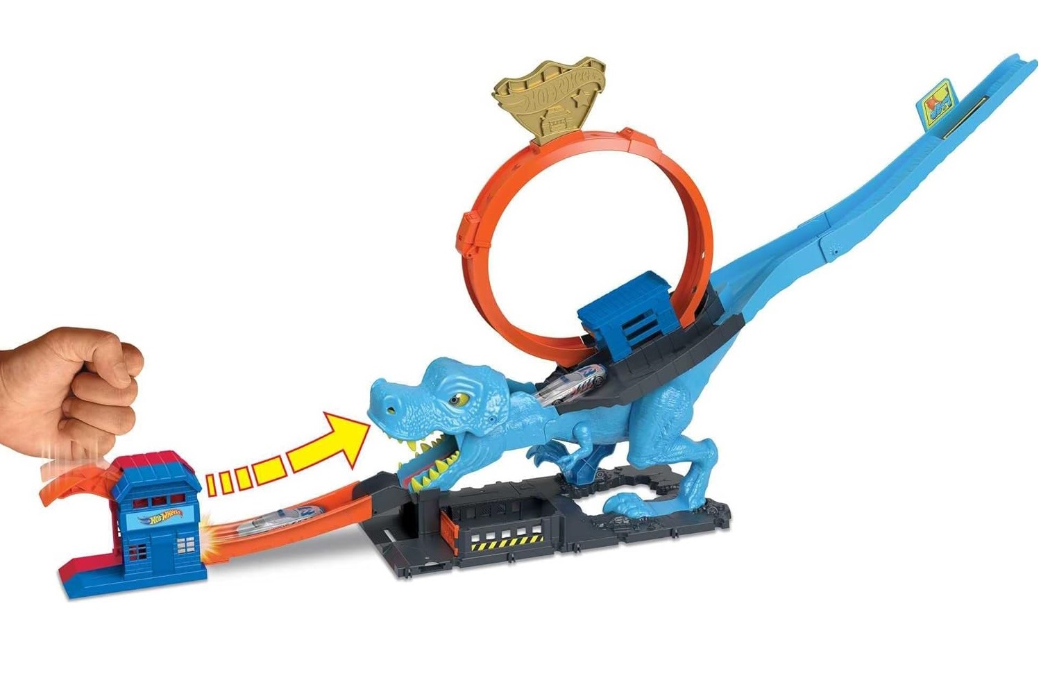 Трек Hot Wheels City T-Rex Chomp Down HNP77 - фото 4