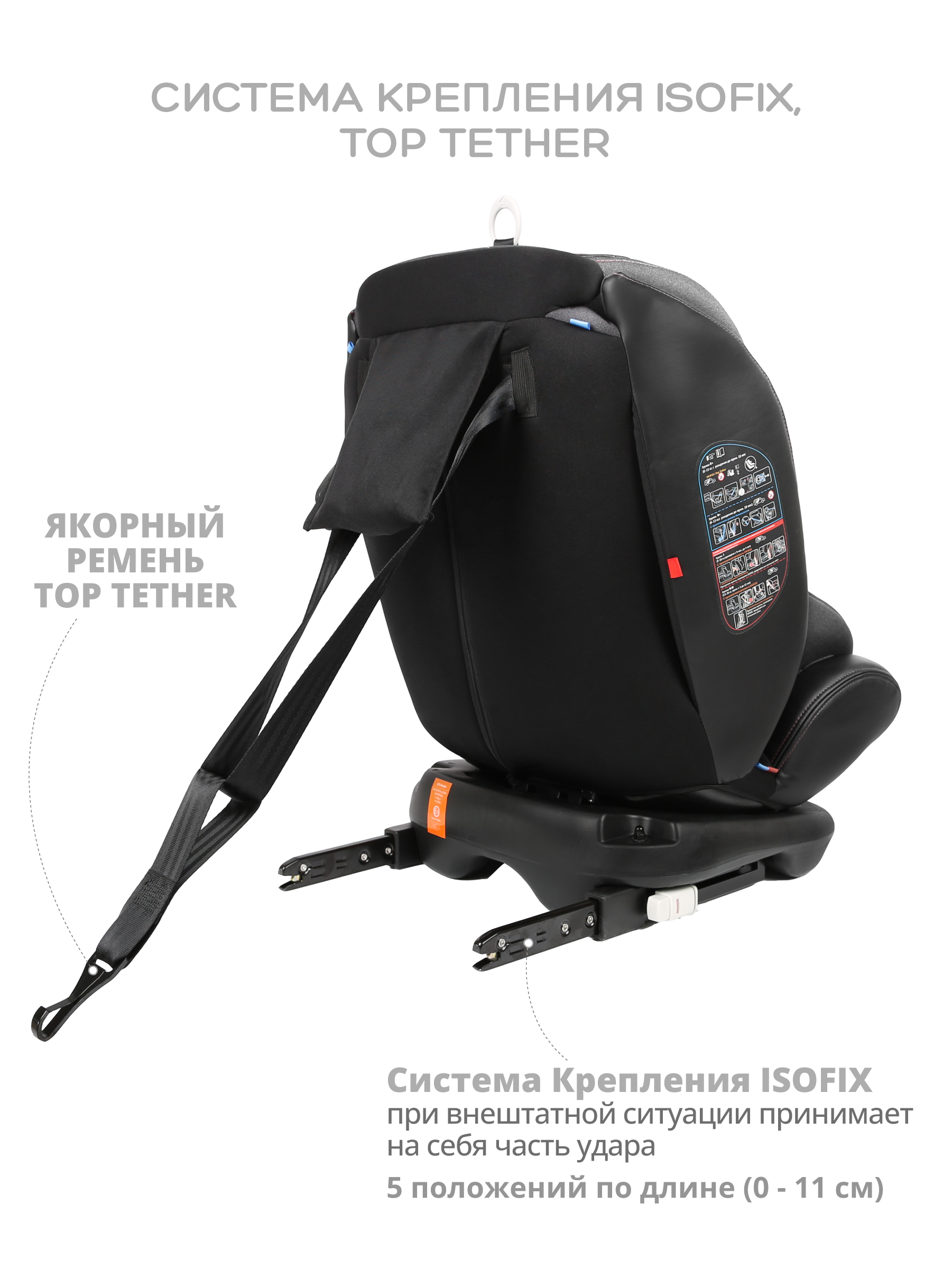 Автокресло Indigo Aero Isofix 0+/1/2/3 (0-36 кг) красный - фото 6