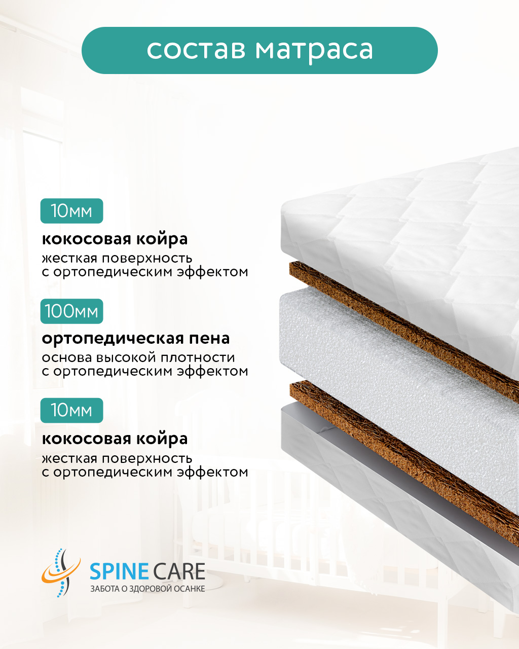 Матрас BabyGo Орто Сон 60х120 - фото 4