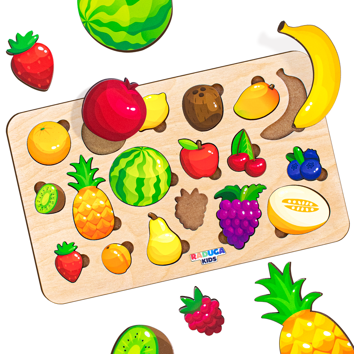 Игрушка Raduga Kids Монтессори Фрукты Ягоды - фото 1