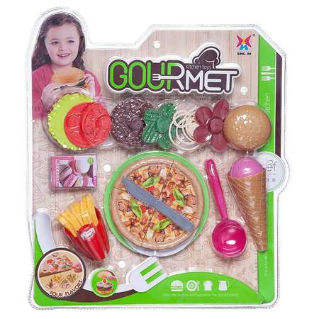 Игровой набор Abtoys продукты, прилавок, касса, тележки и корзинки