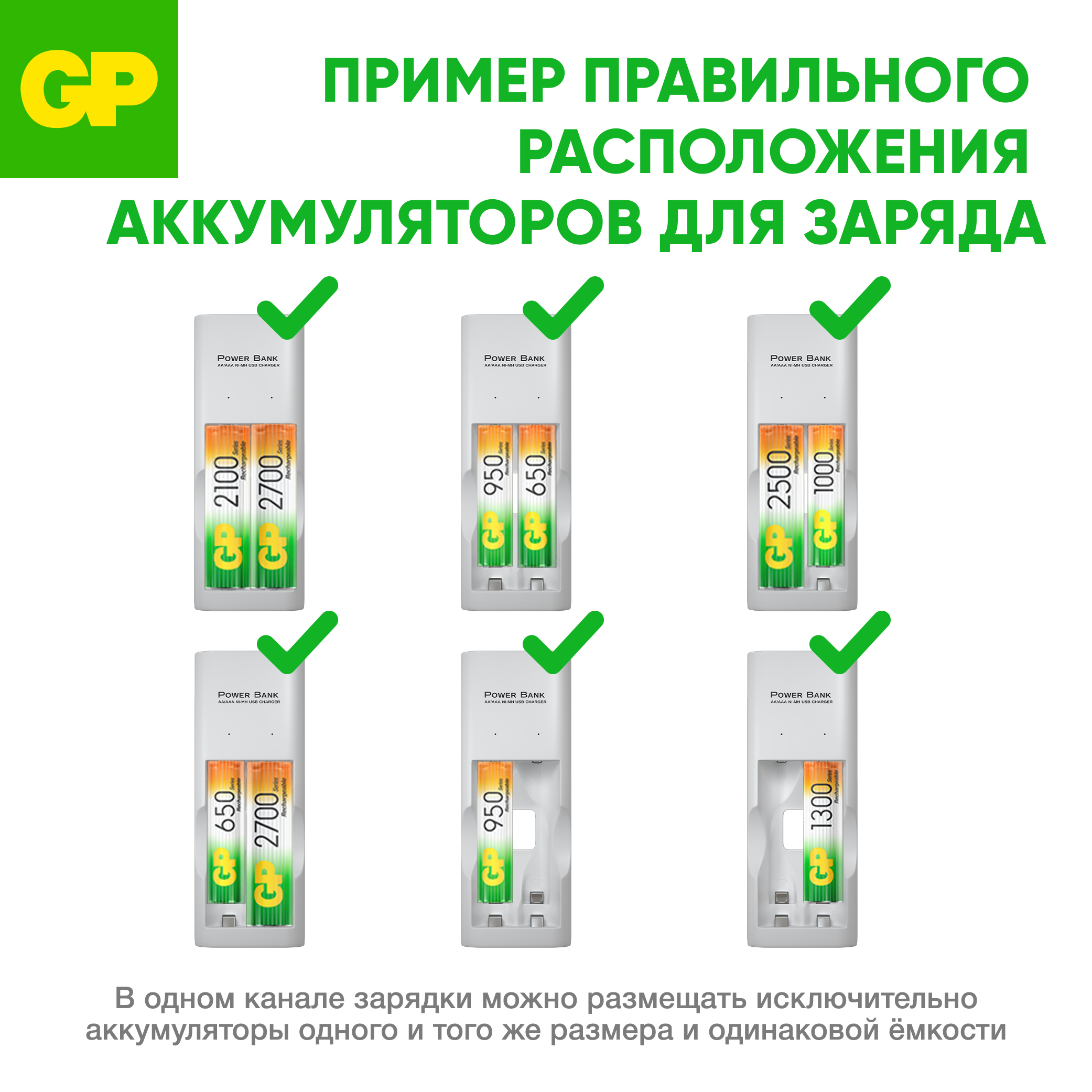 Зарядное устройство GP для аккумуляторов 100AAA + 2шт в комплекте - фото 6
