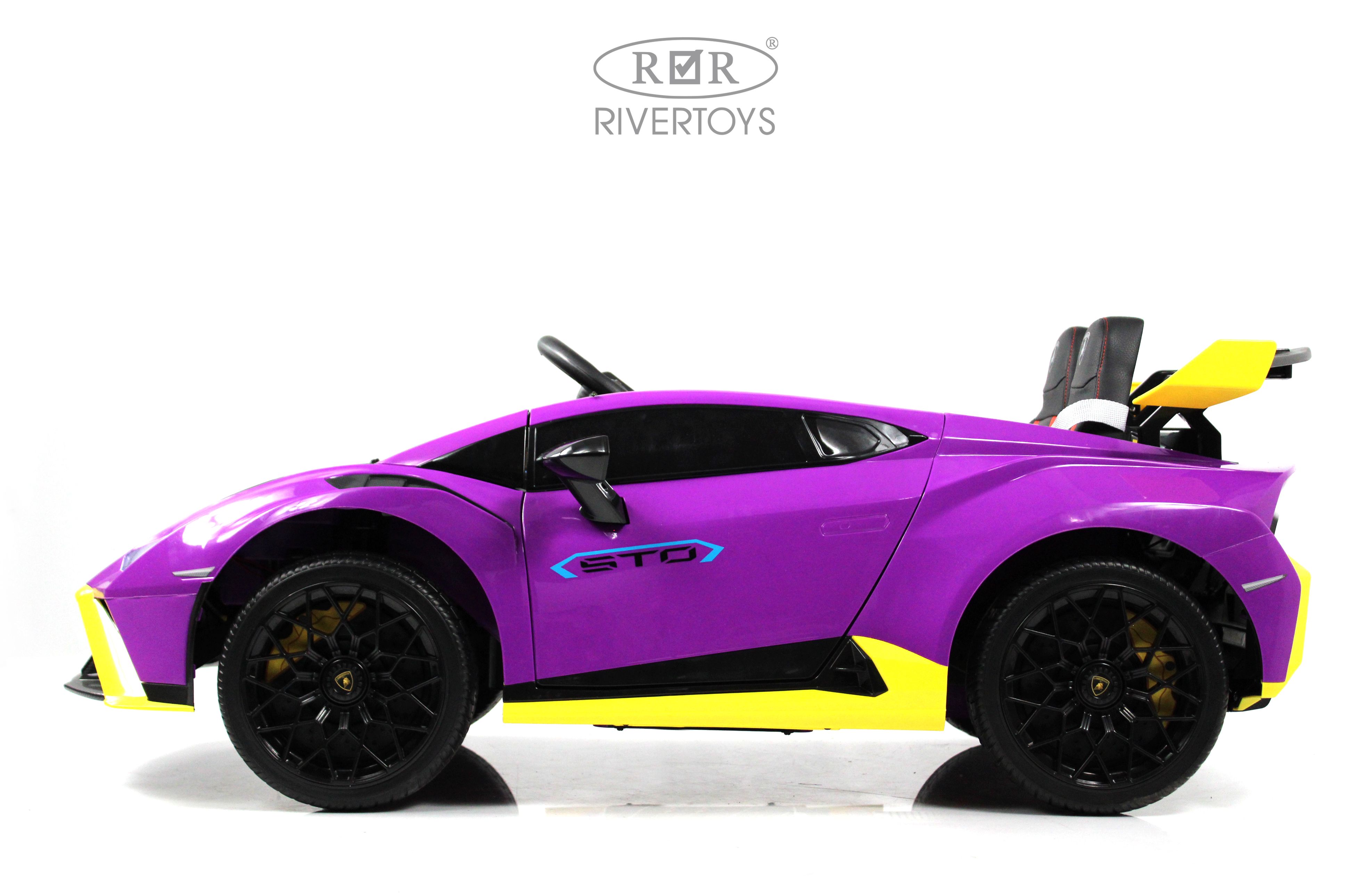 Электромобиль RIVERTOYS Lamborghini E888EE-YELLOW-PURPLE С пультом ДУ - фото 19