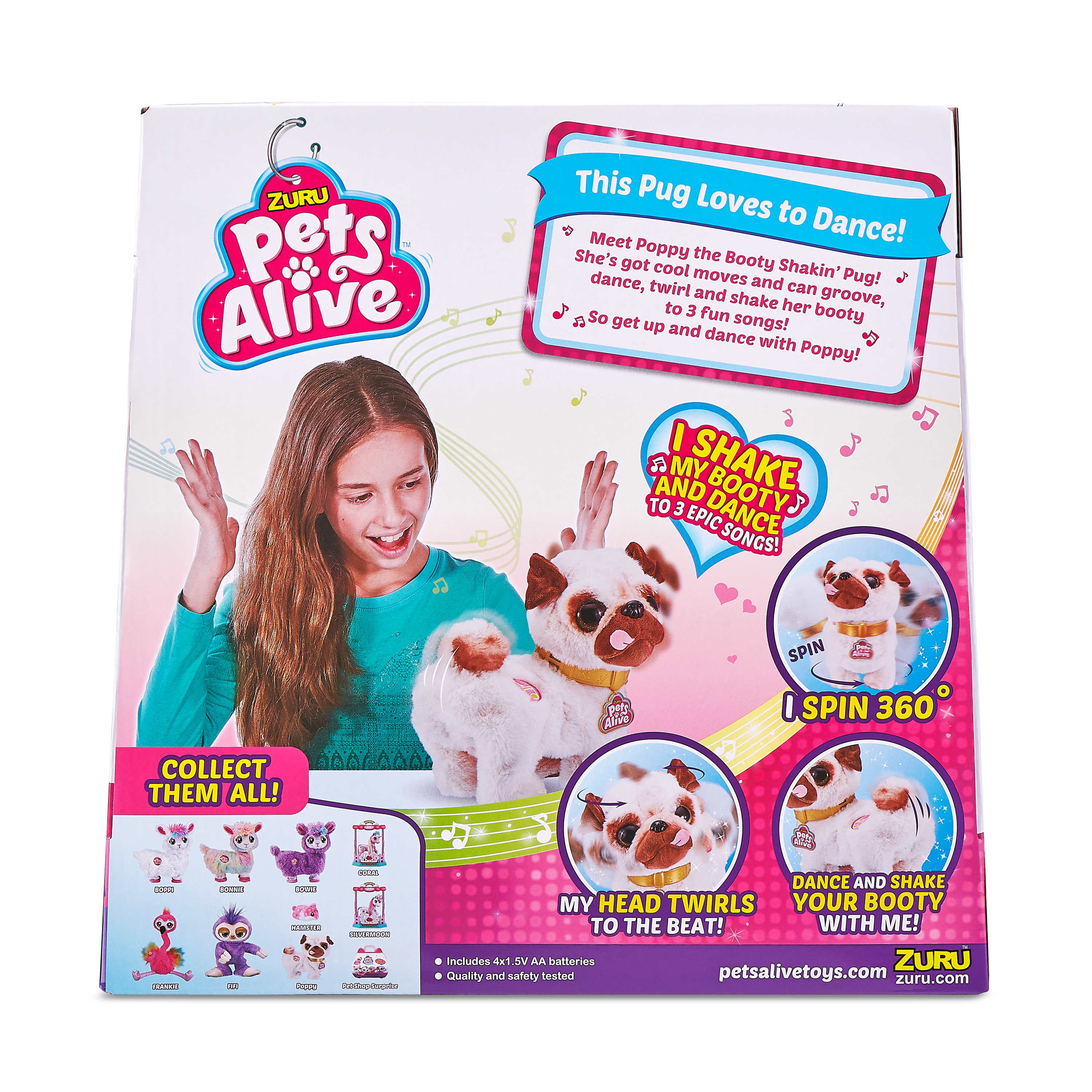 Мягкая игрушка Zuru Pets Alive собачка Мопс - фото 8
