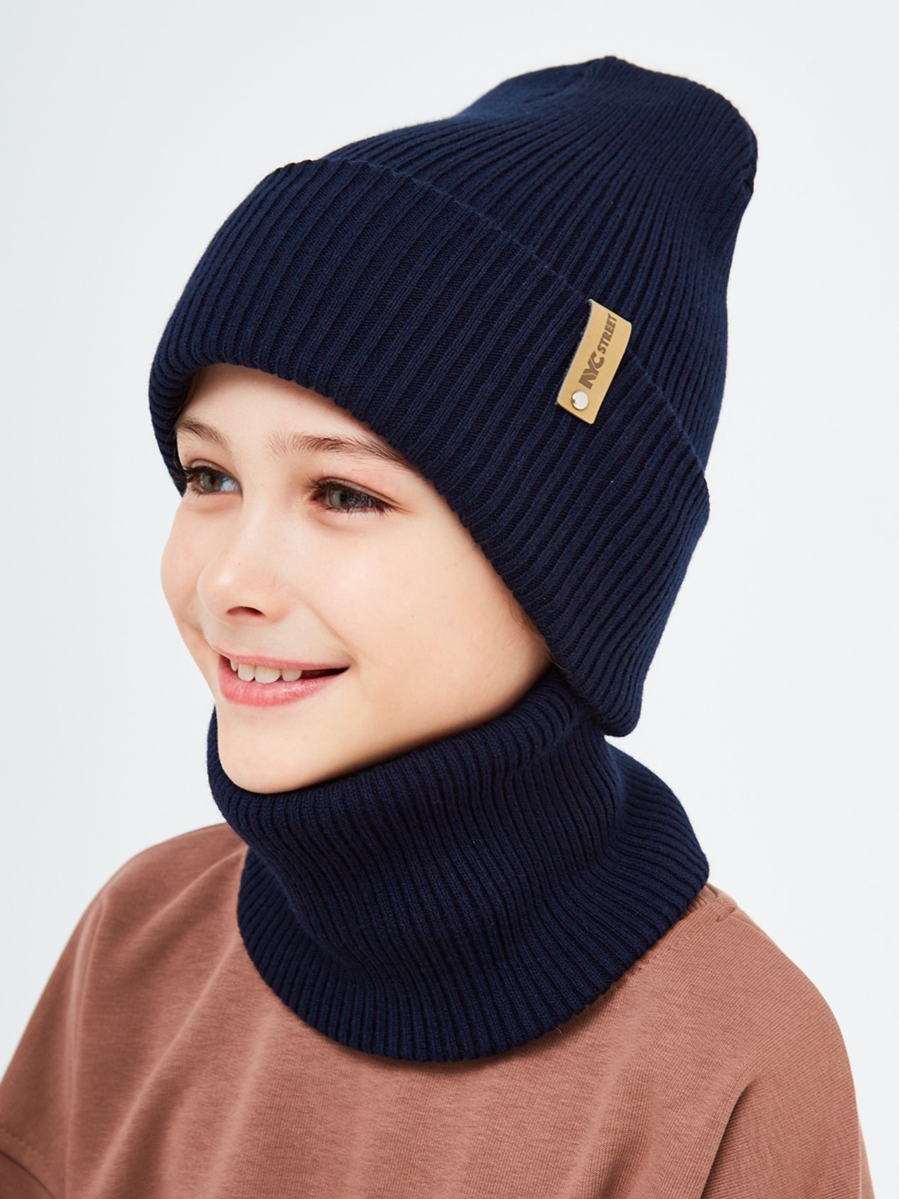 Шапка и снуд KUBRIO KU-H-52-lopata-DblueB - фото 1