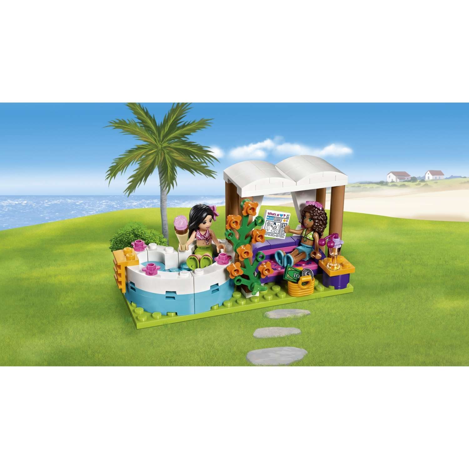 Конструктор LEGO Friends Летний бассейн блочный - фото 5