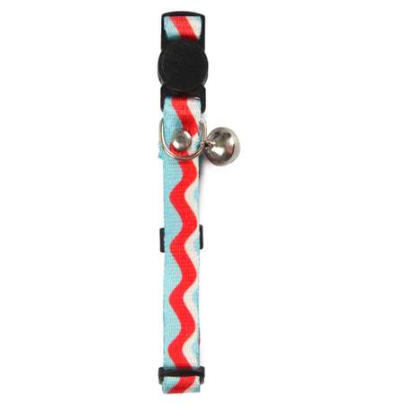 Ошейник для кошек Barbaks с бубенчиком Зигзаг 1*30см