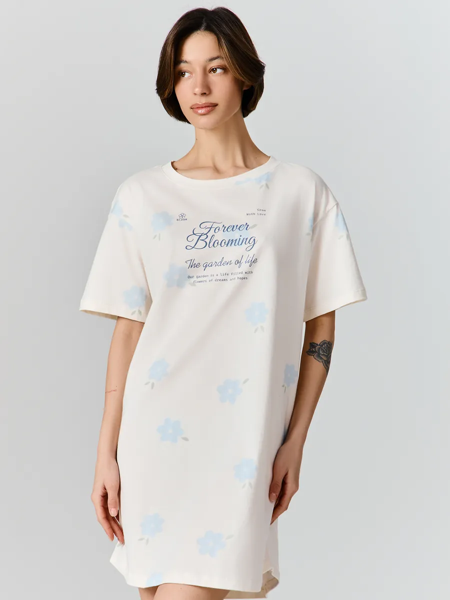 Сорочка ночная Mark Formelle (Марк Формэль) 572371/цветы на молочном1 - фото 3