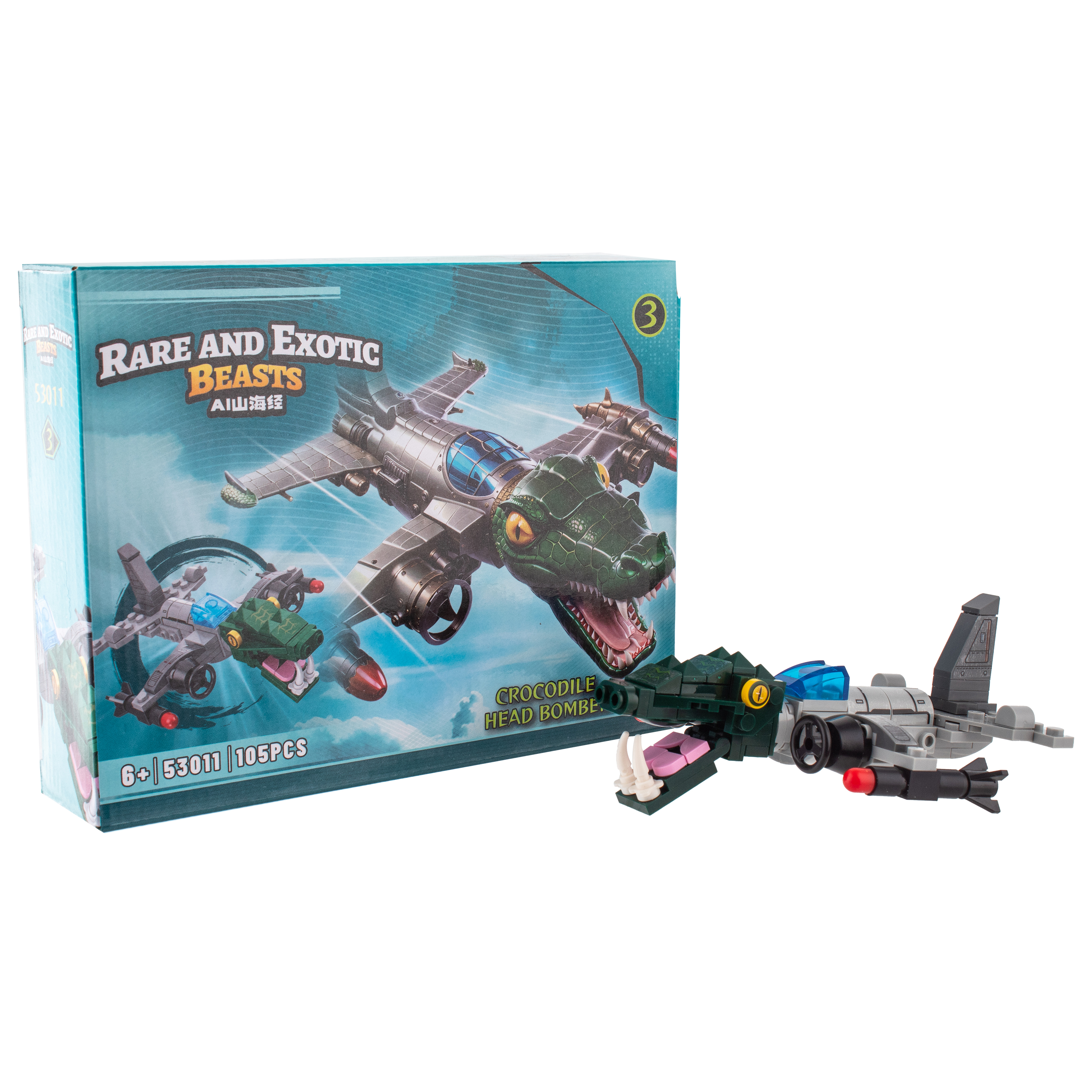 Конструктор KiddiePlay crocodile head bomber 105 дет. - фото 1