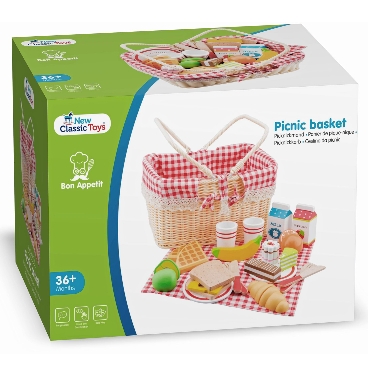 Игровой набор New Classic Toys тележки и корзинки, продукты - фото 6
