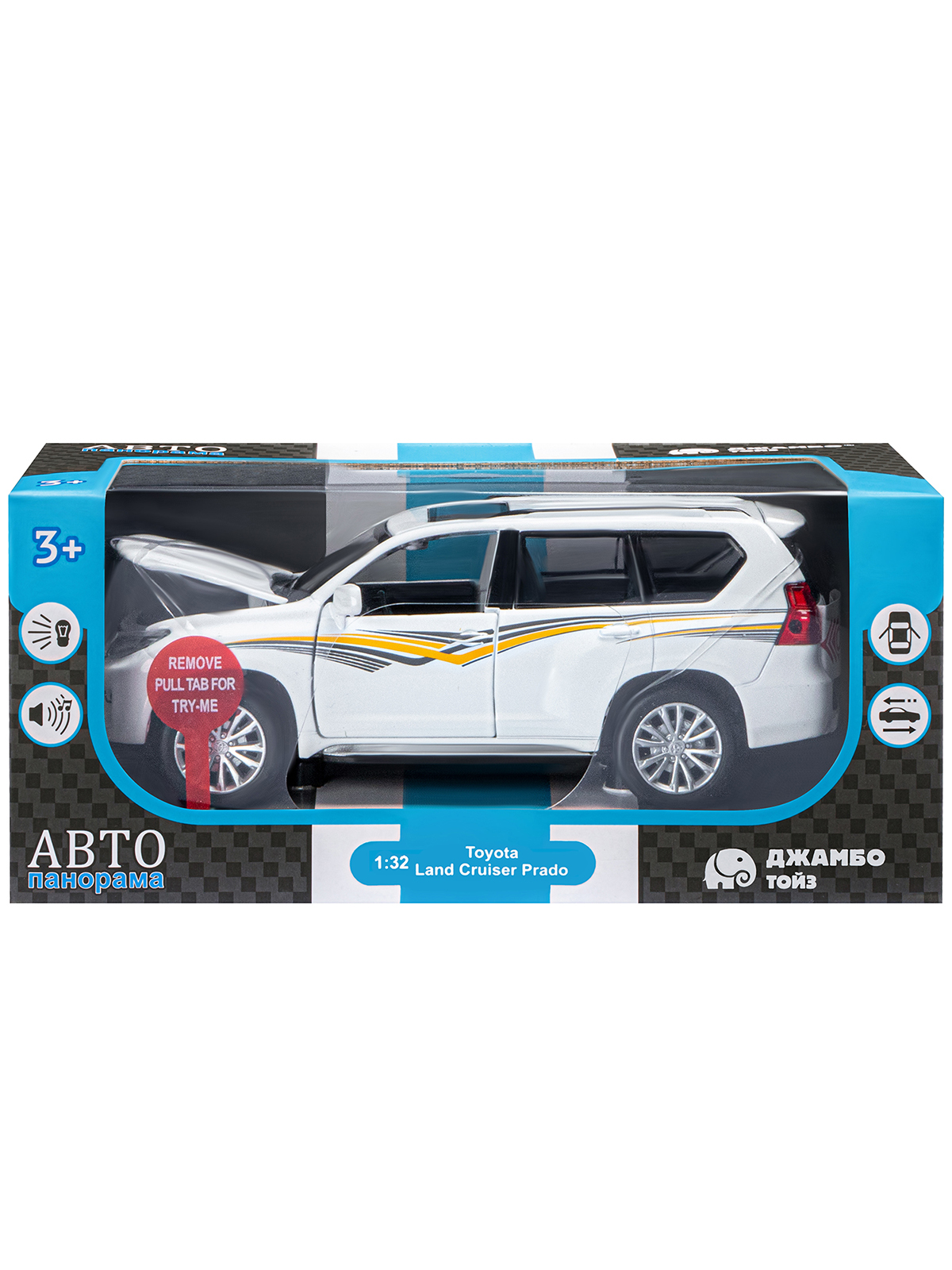 Внедорожник АВТОпанорама Toyota Land Cruiser Prado 1:32 JB1251319 - фото 13