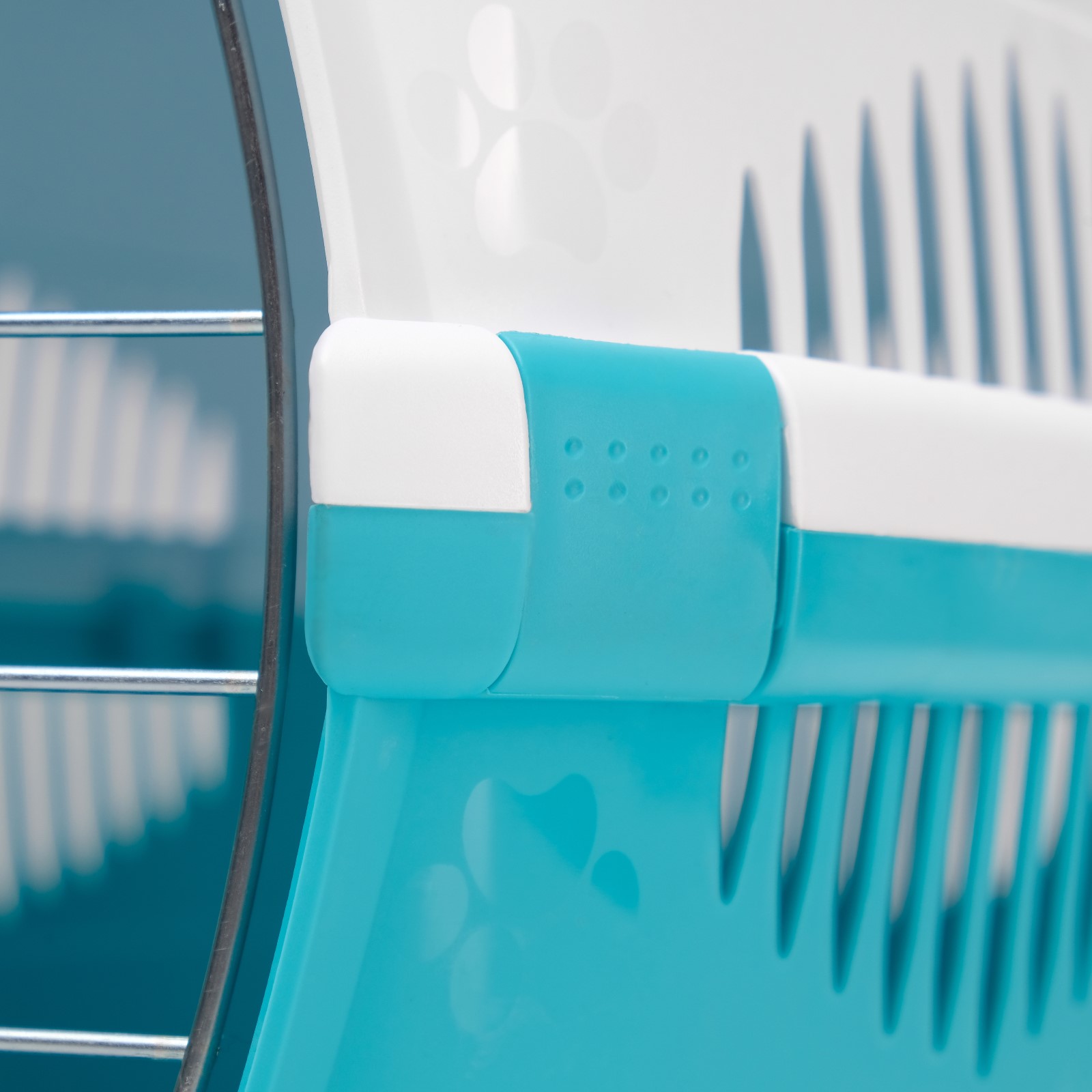 Переноска Пижон до 12 кг бело-бирюзовая - фото 6