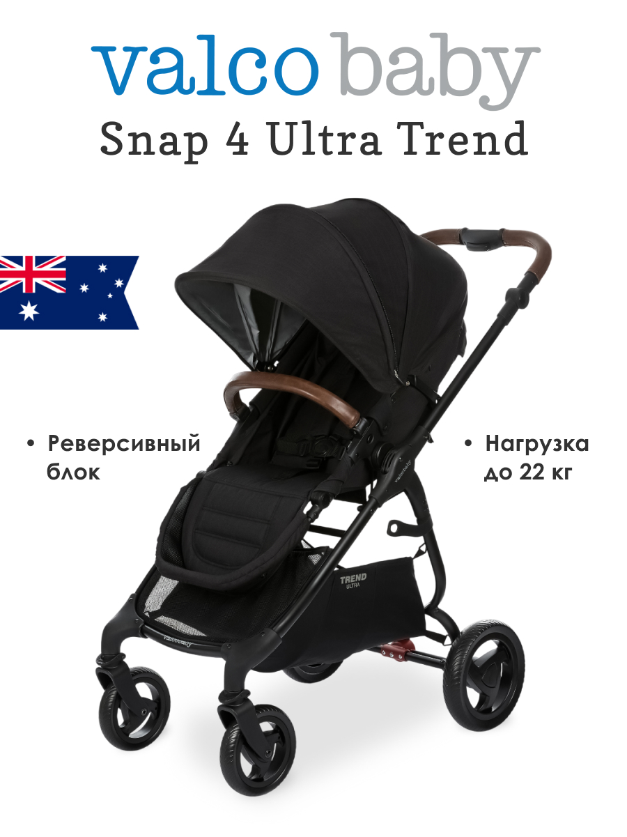 Коляска 2в1 Valco baby Snap Ultra Trend / Night черный - фото 1