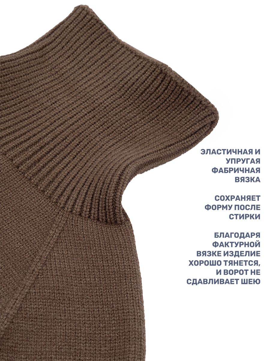 Комплект шапка и манишка NIKASTYLE 12з16024 орех - фото 7