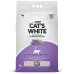 Наполнитель для кошек Cats White комкующийся с ароматом Лаванды 10л