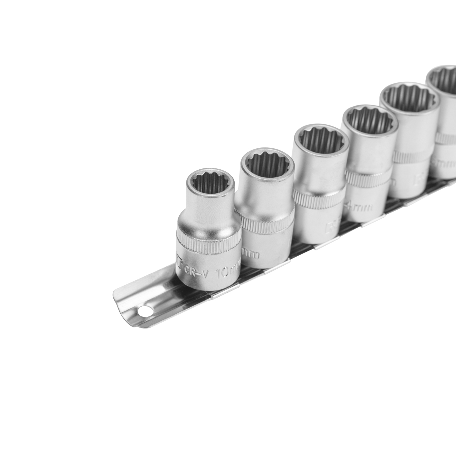 Набор торцевых головок 1/2, двенадцатигранные, CrV, 10 шт., 10-24мм - фото 6
