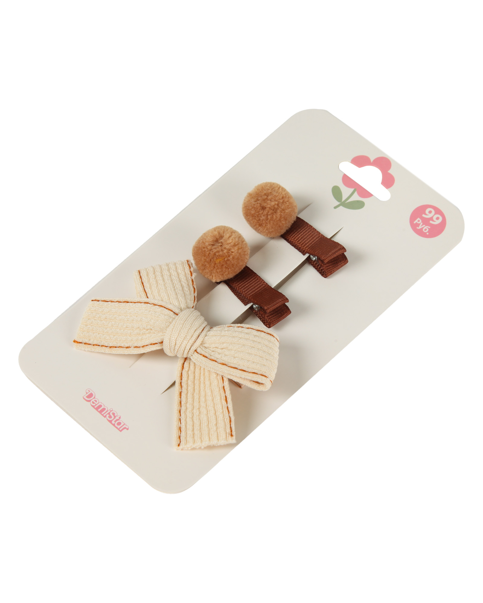 Заколка Demi Star Brown 3 шт. - фото 5