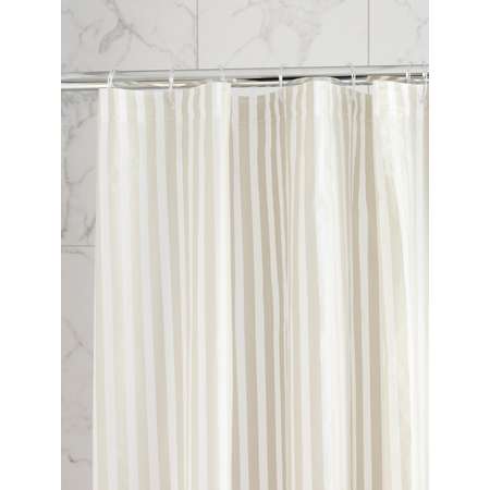 Шторка для ванной и душа DeNASTIA mat stripe 180x200 см ПЕВА бежевый S000137