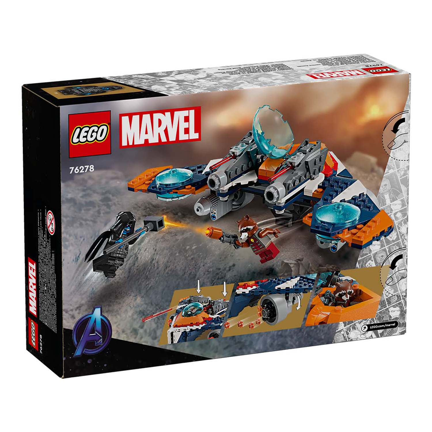 Конструктор LEGO Marvel Super Heroes Боевая птица Ракеты vs Ронан блочный - фото 13