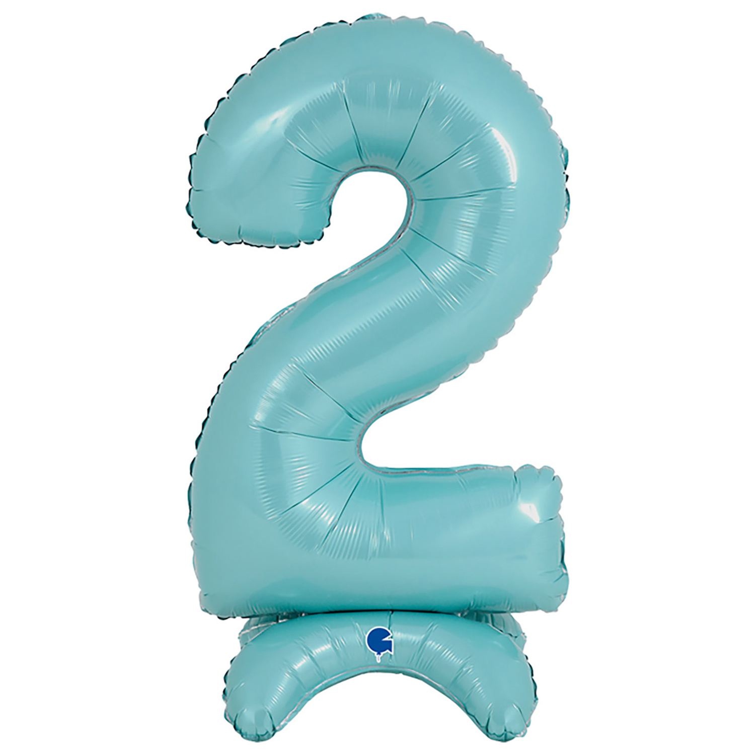 Шар GRABO Цифра 2 фольгированный Pastel-Blue1207-4266 - фото 1