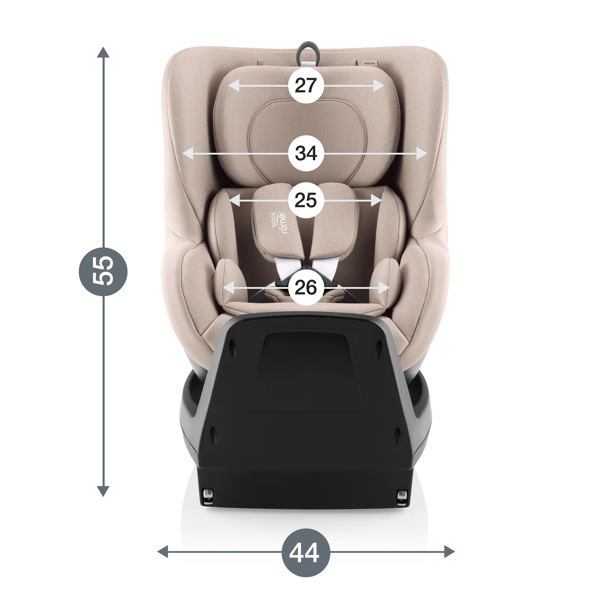 Автокресло Britax Roemer Dualfix M PLUS Style Teak Isofix 0+/1 (0-18 кг) бежевый - фото 11
