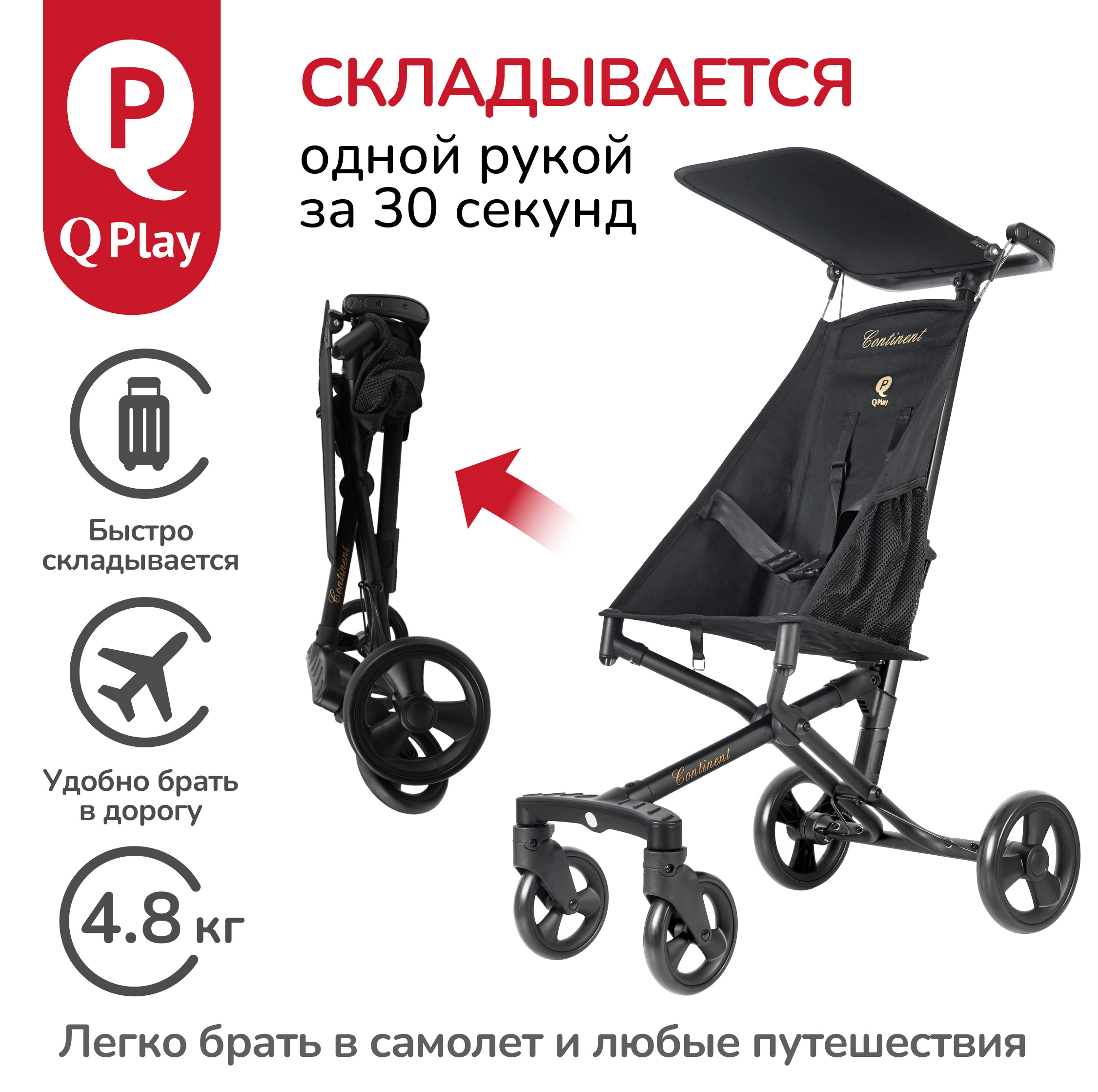 Коляска прогулочная QPLAY - фото 2