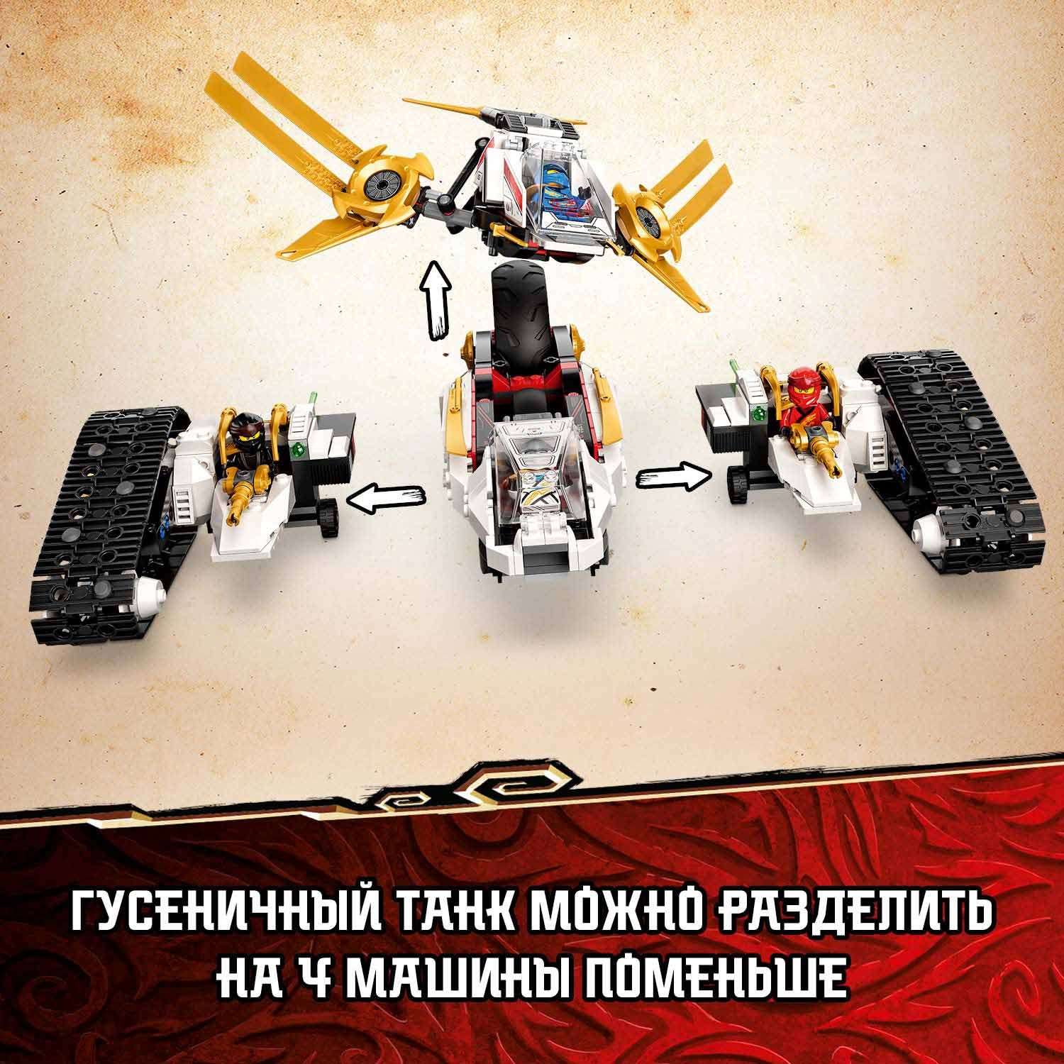 Конструктор LEGO NINJAGO Сверхзвуковой самолёт блочный - фото 5