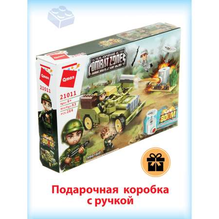 Конструктор Veld Co Военный джип блочный