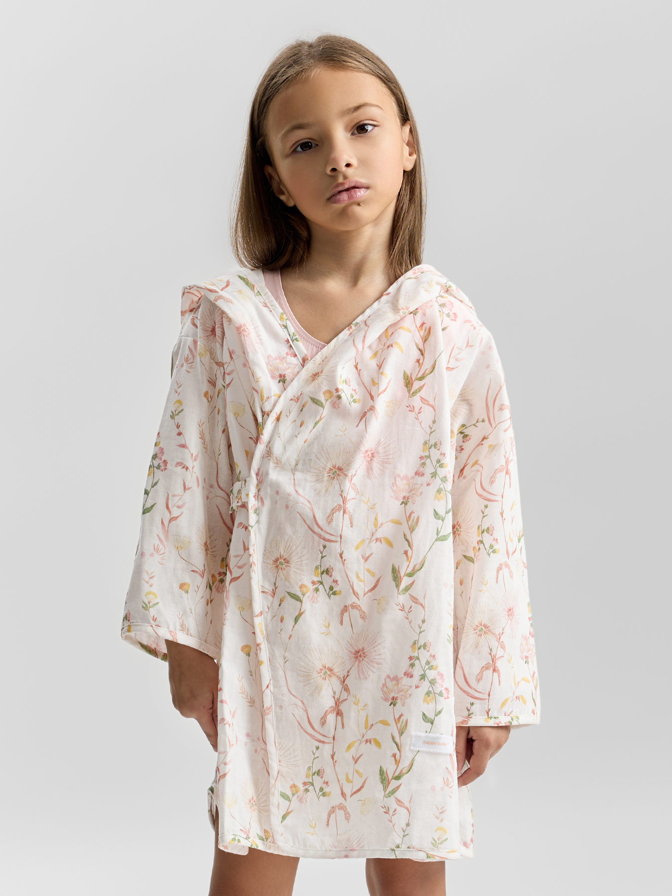 Халат Happy Baby 88129-1_milky-pink (print) - фото 1