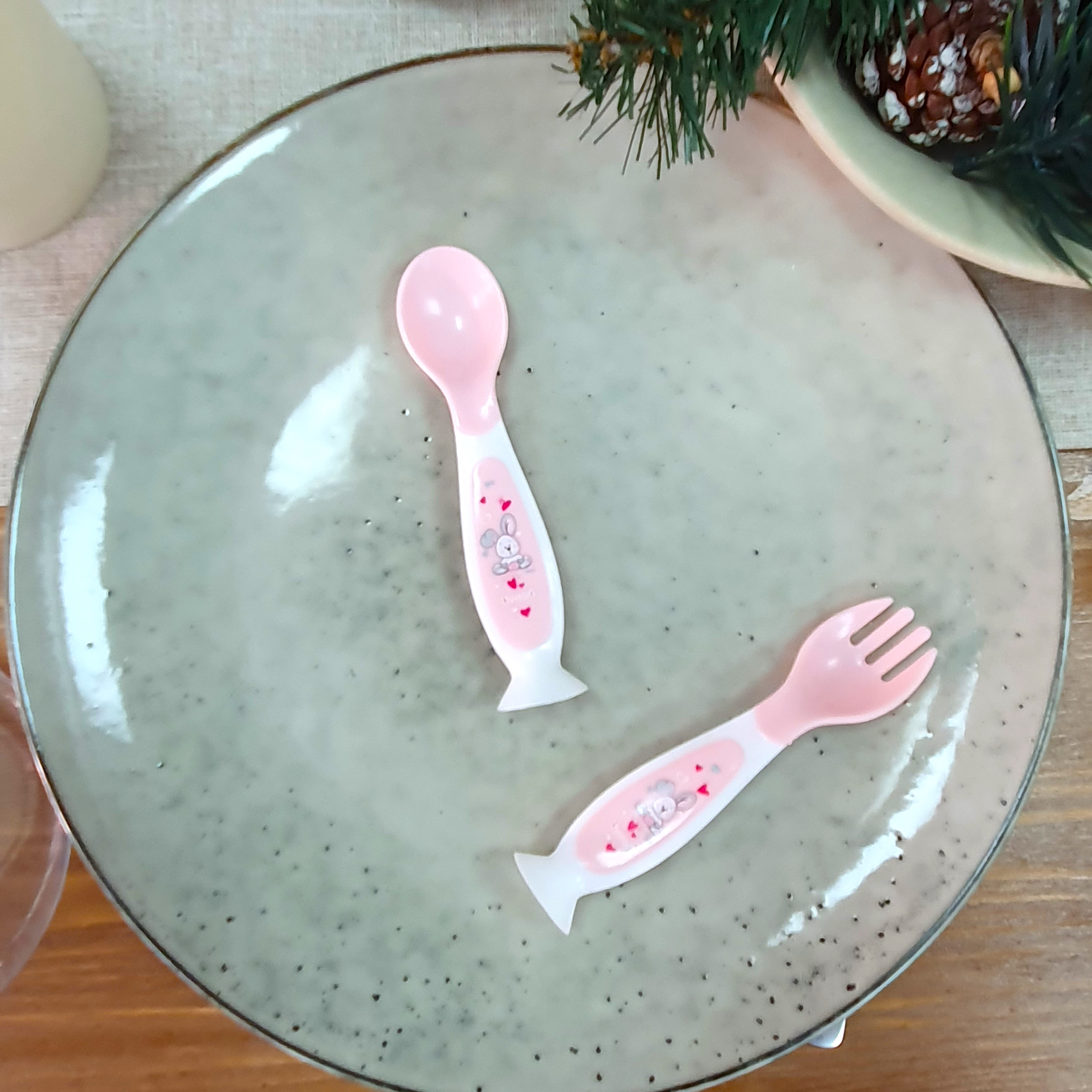 Ложка Uviton и вилка на присоске 5 мл 2 предм. в ассортименте - фото 2