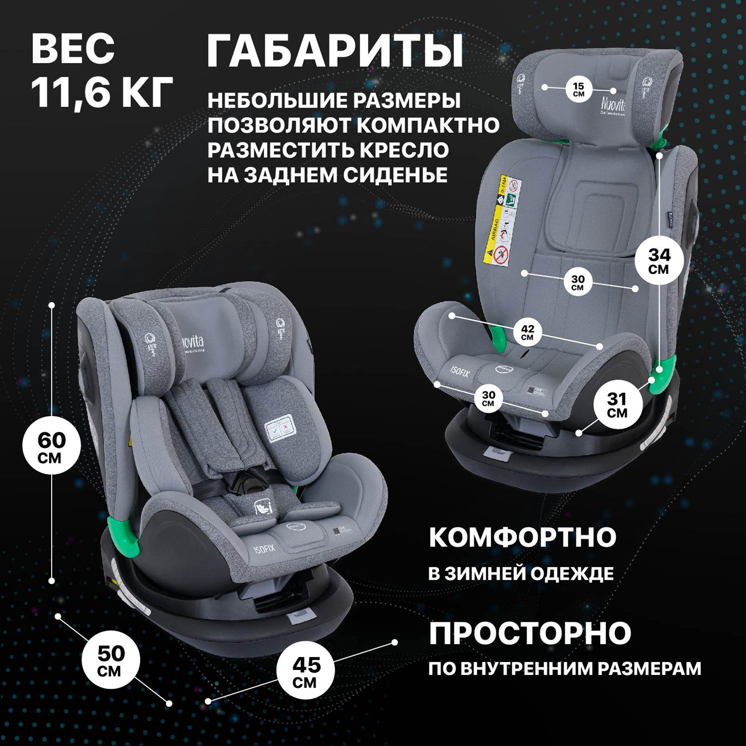 Автокресло Nuovita Isofix 0+/1/2/3 (0-36 кг) - фото 11