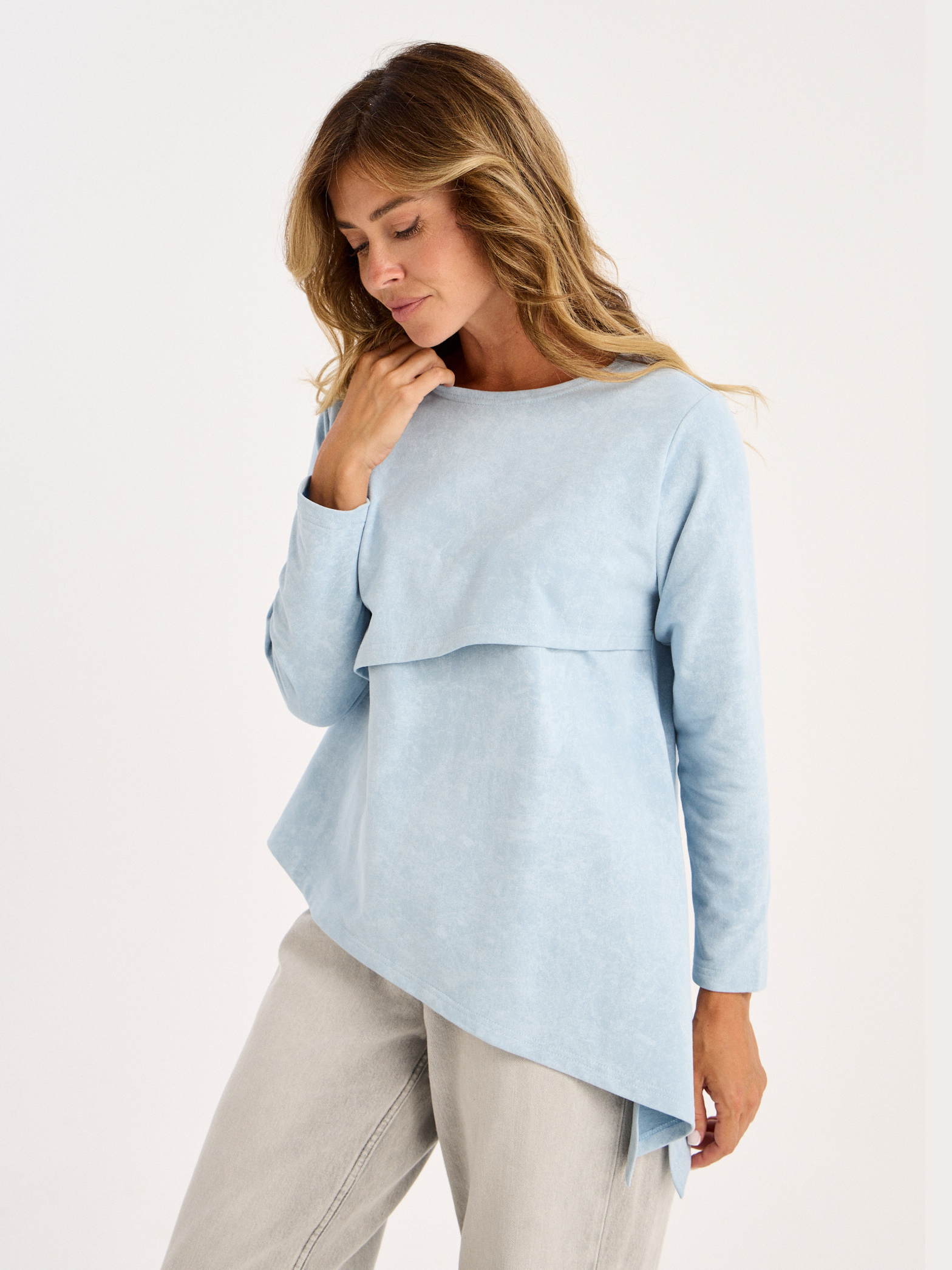 Лонгслив для кормящих варенка Proud Mom ЛОГР-0500-вар_голубой - фото 6