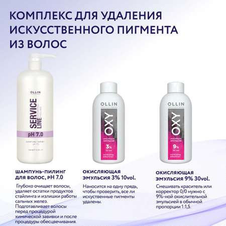 Корректор цвета Ollin SERVICE LINE для волос step by step 2*100 мл