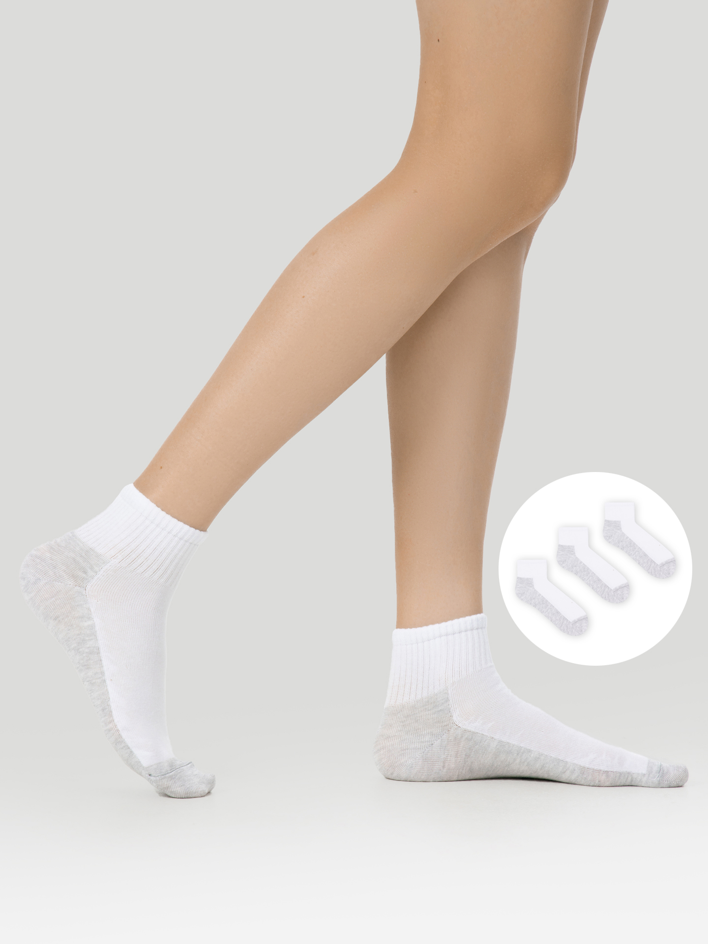 Носки 3 пары Mark Formelle (Марк Формэль) 452A-3080/белый-3/ - фото 1