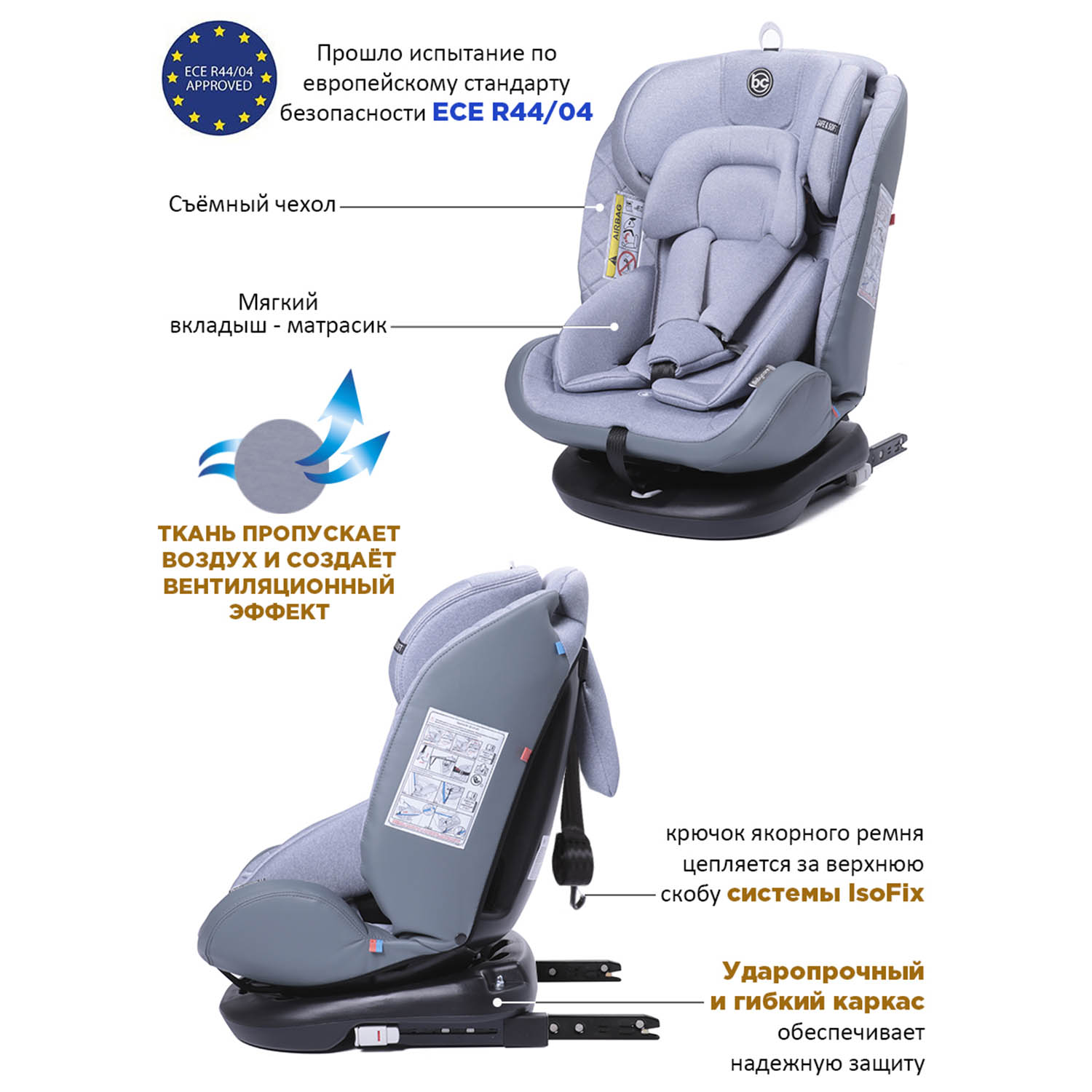 Автокресло BabyCare Shelter Isofix 0+/1/2/3 (0-36 кг) - фото 3