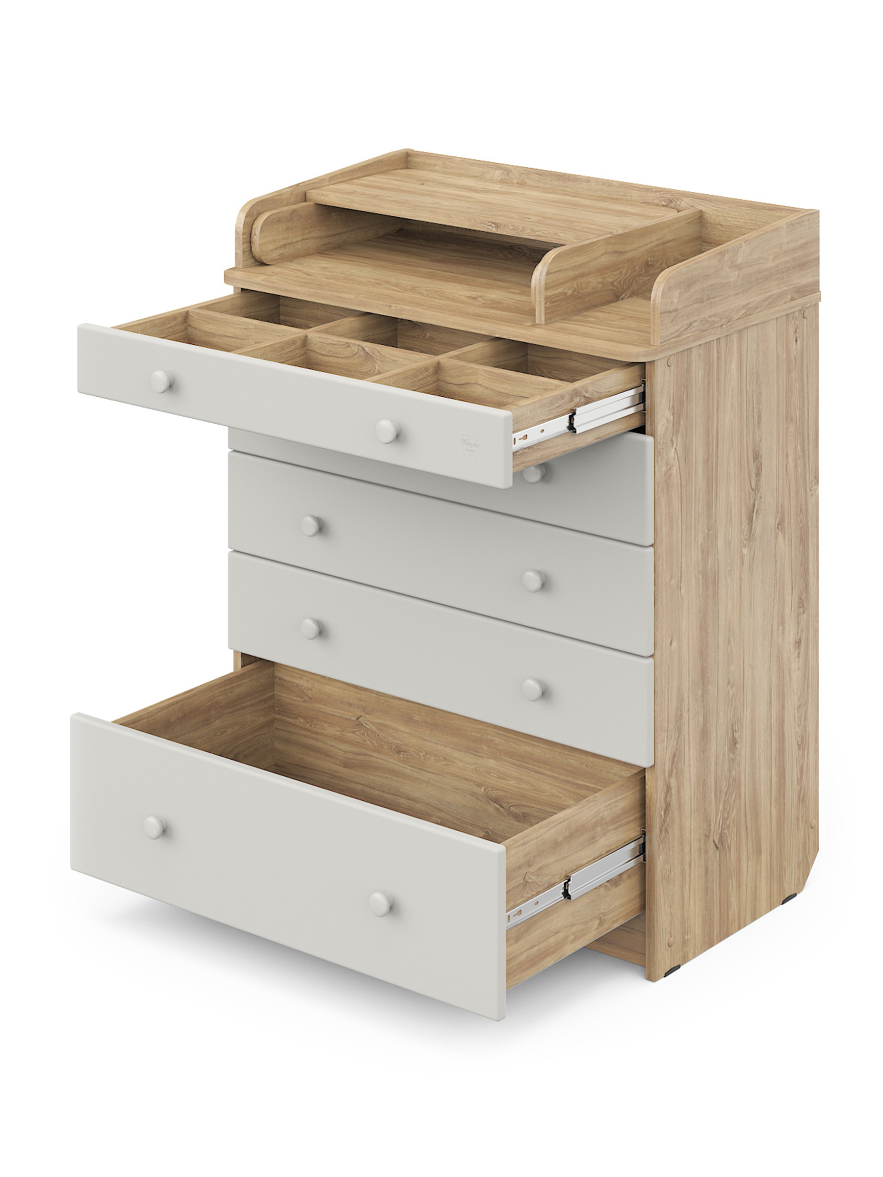 Комод пеленальный Aton Maks дуб канзас серый - фото 7