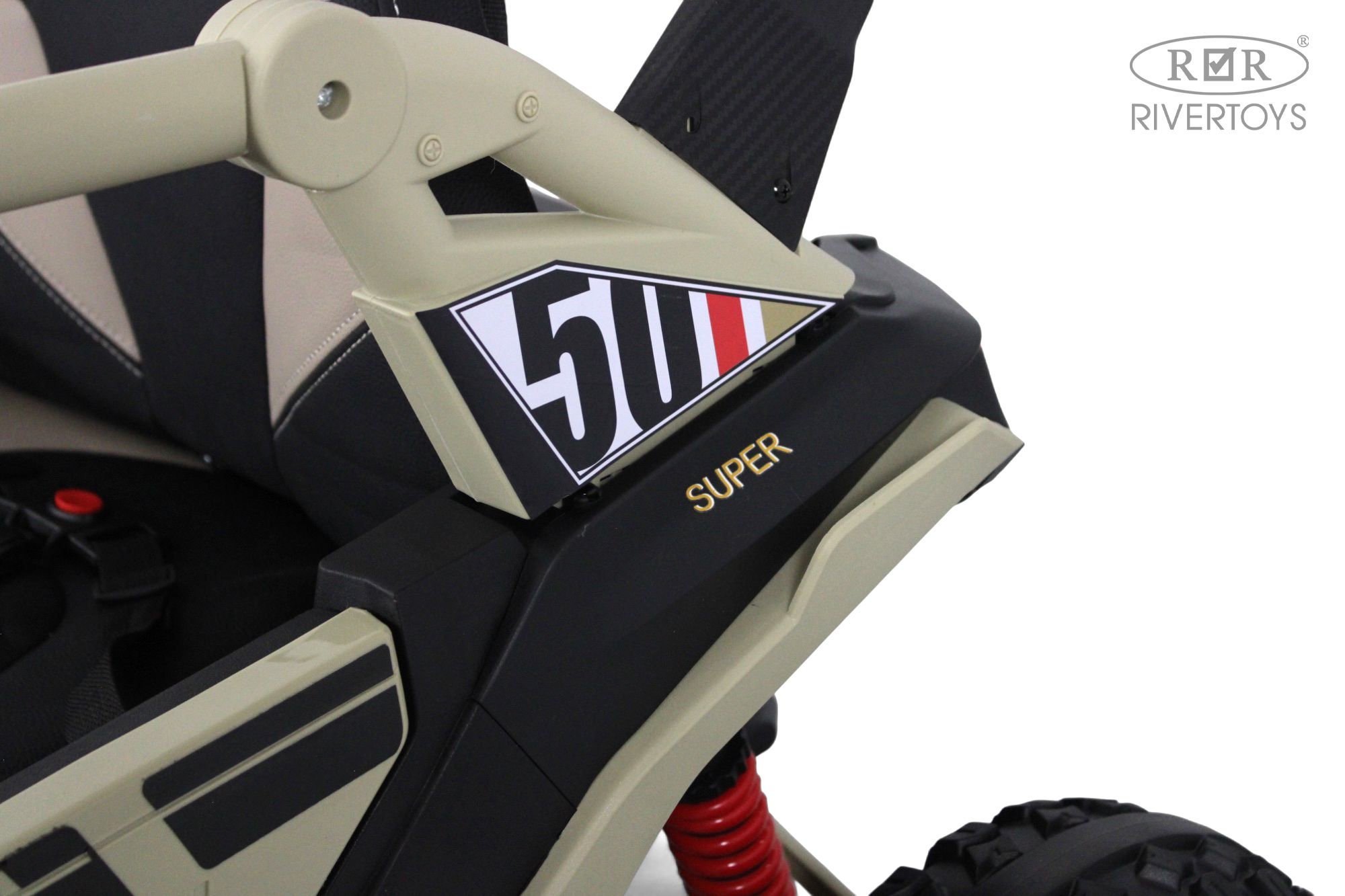 Электромобиль RIVERTOYS Z707ZZ-BEIGE С пультом ДУ - фото 12