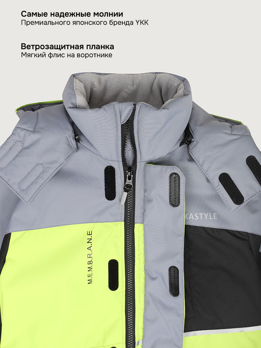 Комбинезон NIKASTYLE 8з4925 салат/сталь - фото 10