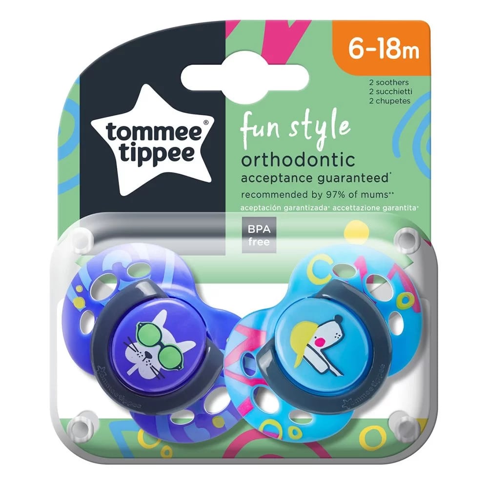 Пустышка Tommee tippee силикон от 6 мес. 2 шт. - фото 1
