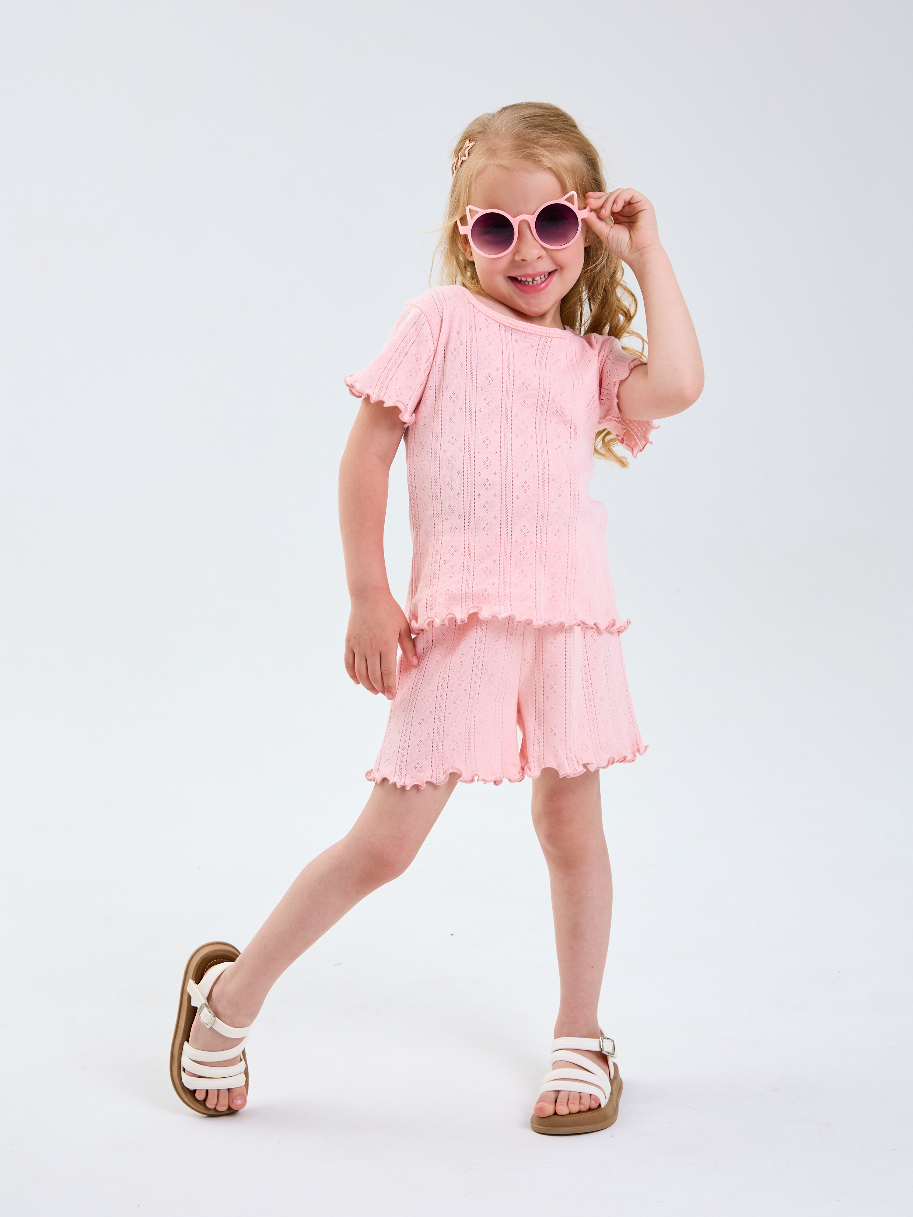 Футболка и шорты Mil Art kids 1902201549SUIT-SHORTS-TONKII-PINK - фото 2