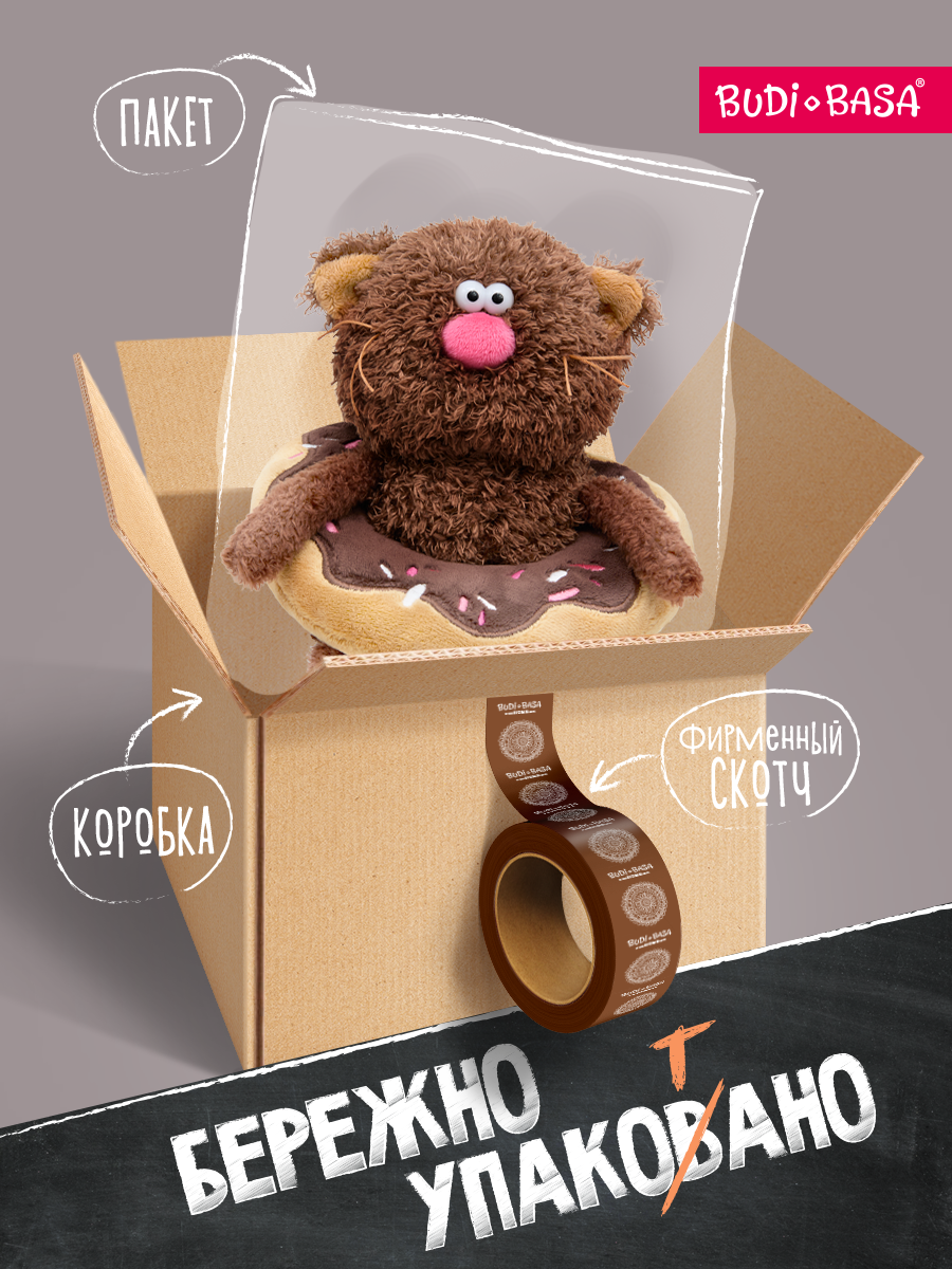 Мягкая игрушка BUDI BASA Кофейный кот Американо - фото 7