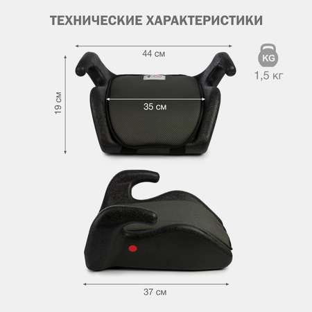 Автокресло SIGER Мякиш 3 (22-36 кг) черный