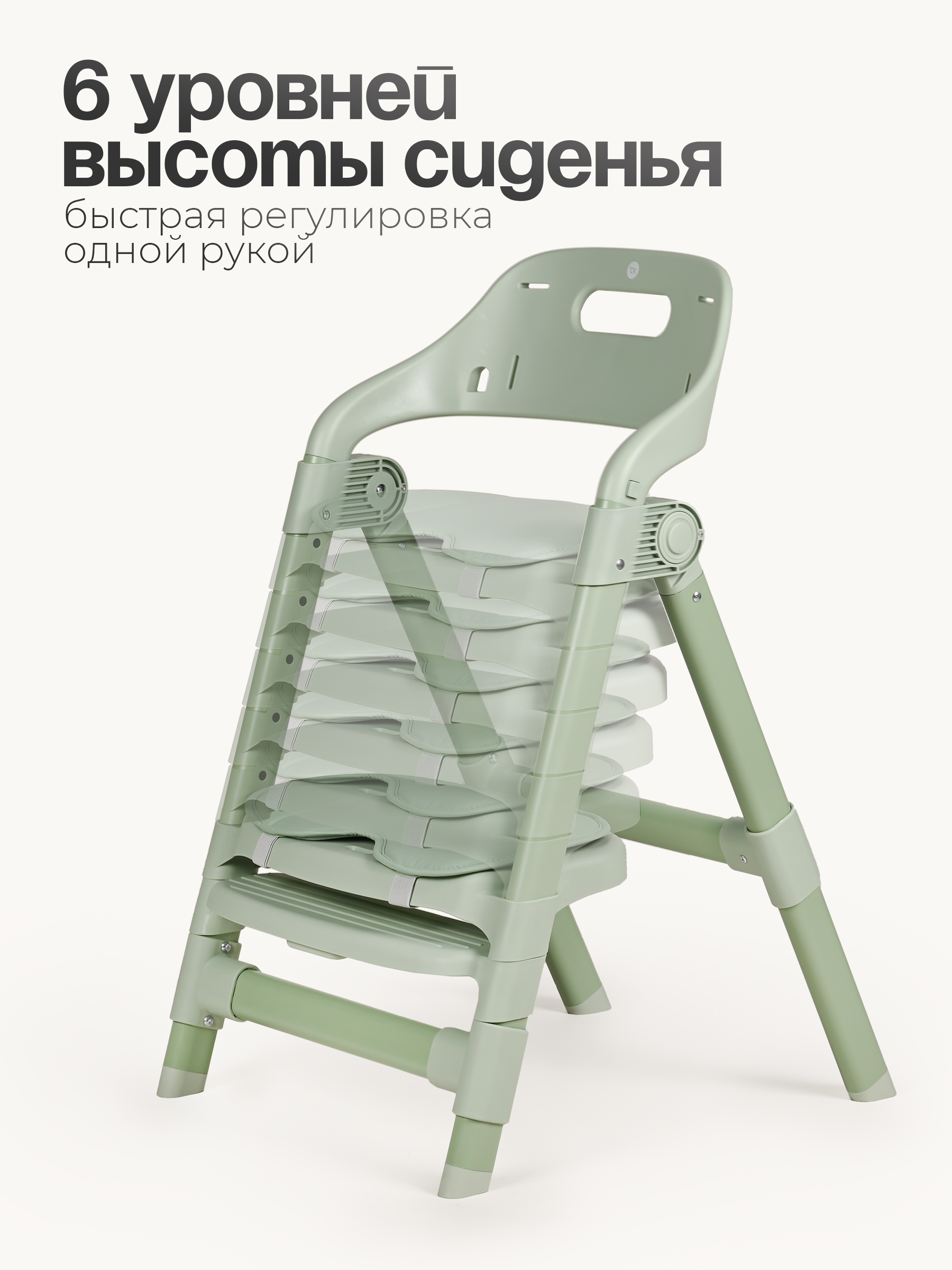 Стульчик для кормления Tomix Cindy зеленый - фото 4