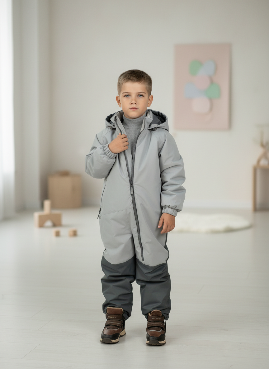 Комбинезон Arctic kids 30-042 серый - фото 1